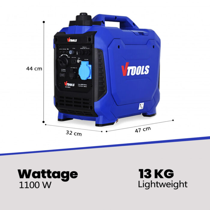 VTOOLS 1100W Recoil Silent Portable Generator VTOOLS 1100W Recoil Silent Portable Generator